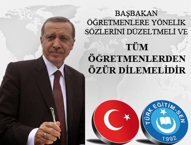 BAŞBAKAN TÜM ÖĞRETMENLERDEN ÖZÜR DİLEMELİDİR 