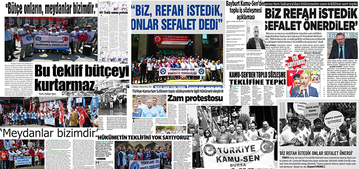 TÜRKİYE GENELİNDE  HÜKÜMETİN ZAM TEKLİFİNİ PROTESTO ETTİK