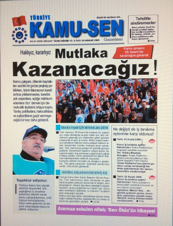 TÜRKİYE KAMU-SEN GAZETESİ 68. SAYISI