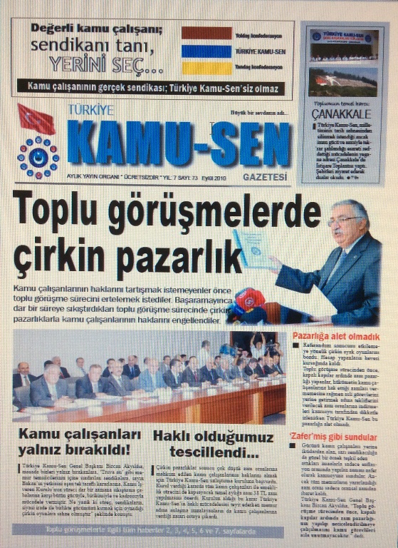 TÜRKİYE KAMU-SEN GAZETESİ 73. SAYISI