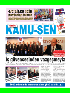 TÜRKİYE KAMU-SEN GAZETESİ 86. SAYISI