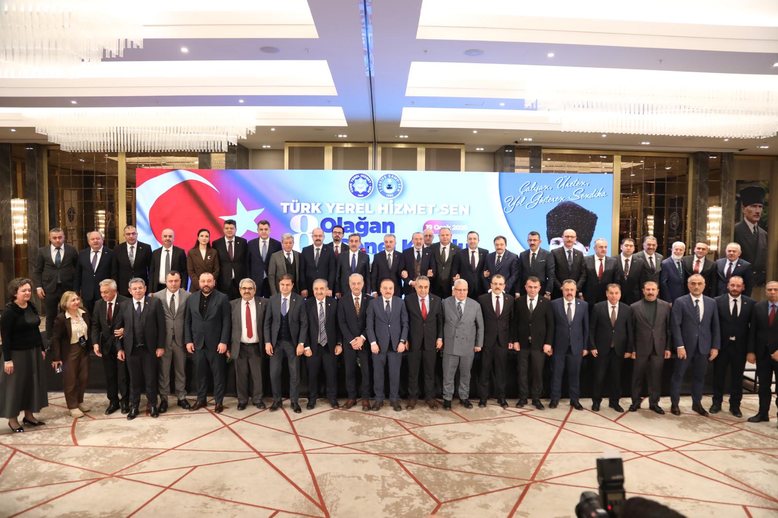 TÜRK YEREL HİZMET-SEN 8. OLAĞAN GENEL KURULU GERÇEKLEŞTİRİLDİ