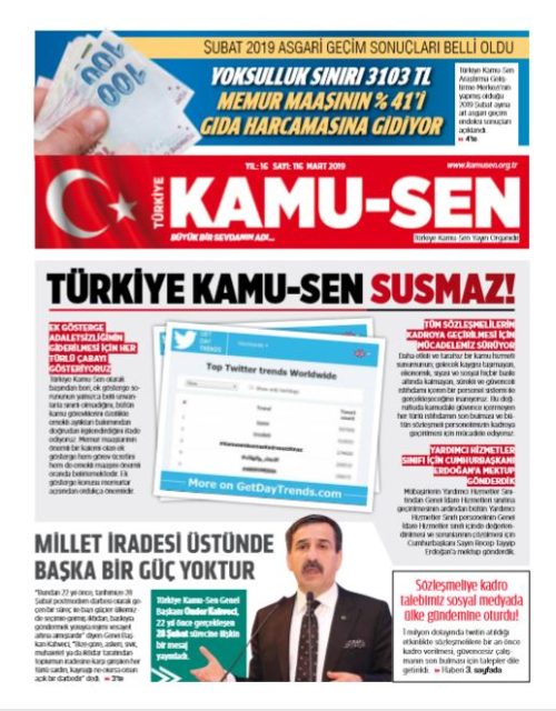 TÜRKİYE KAMU-SEN GAZETESİ 117. SAYISI