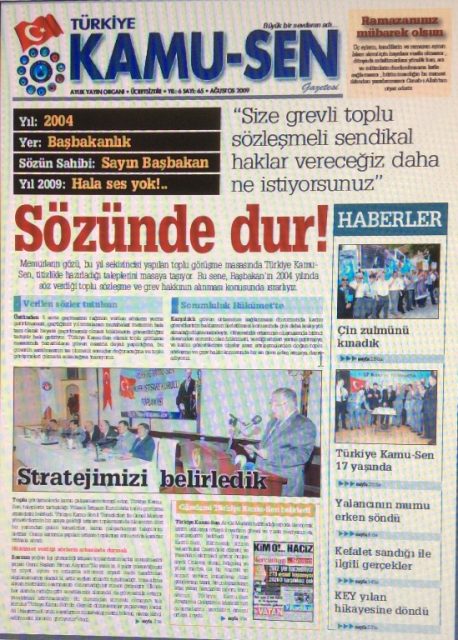 TÜRKİYE KAMU-SEN GAZETESİ 65. SAYISI