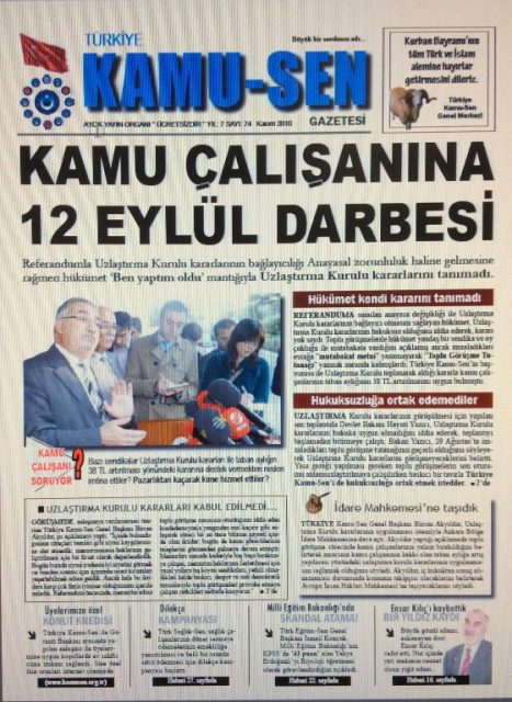 TÜRKİYE KAMU-SEN GAZETESİ 74. SAYISI